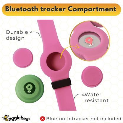InfoMate Wristband - Watercolor Edition - Butterfly Clasp - Water Resistant, Hypoallergenic, No Charging Required – Bluetooth Tracker Not Included