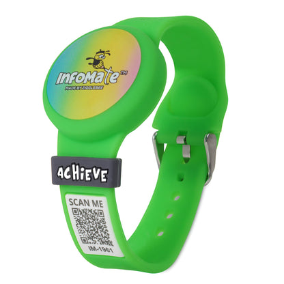 InfoMate Wristband - Watercolor Edition - Pin Buckle - Water Resistant, Hypoallergenic, No Charging Required – Bluetooth Tracker Not Included