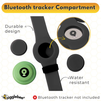 InfoMate Wristband - Watercolor Edition - Butterfly Clasp - Water Resistant, Hypoallergenic, No Charging Required – Bluetooth Tracker Not Included