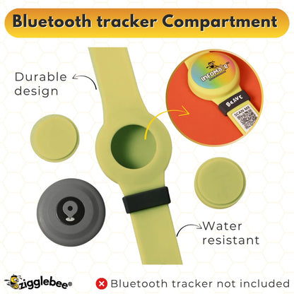 InfoMate Wristband - Watercolor Edition - Pin Buckle - Water Resistant, Hypoallergenic, No Charging Required – Bluetooth Tracker Not Included