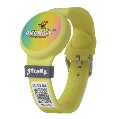 InfoMate Wristband - Watercolor Edition - Pin Buckle - Water Resistant, Hypoallergenic, No Charging Required – Bluetooth Tracker Not Included